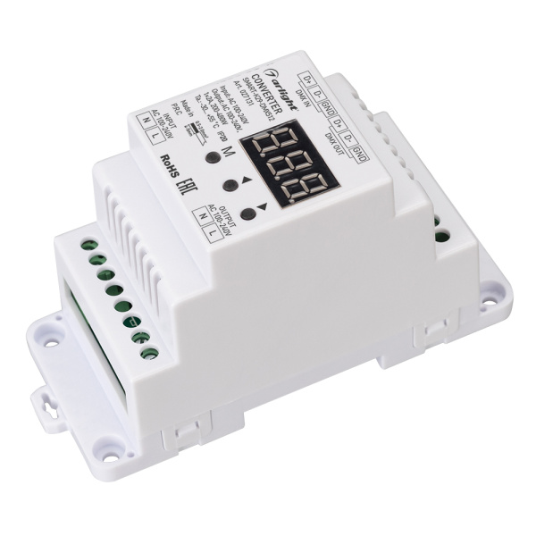 Arlight Конвертер SMART-K29-DMX512 (230V, 1x2A, TRIAC, DIN) (IP20 Пластик, 5 лет) 027131