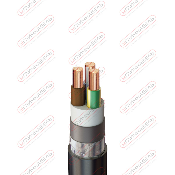 Кабель силовой ПвБШв 3х2,5 ок(N,PE)-1 Угличкабель PLPV4130205140000000