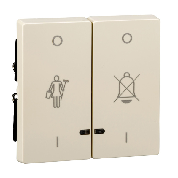 SE Merten SM Беж Две Клавиши "перечеркнутый звонок","горничная" с окошком для световой индикации MTN3429-0344