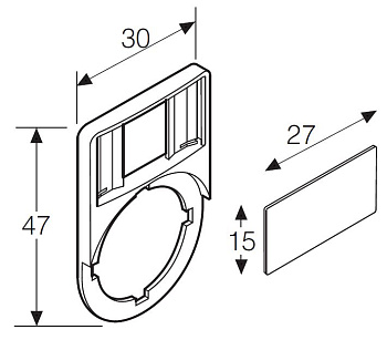 ABB KA1-8121 Шильдик широкий 1SFA616920R8121