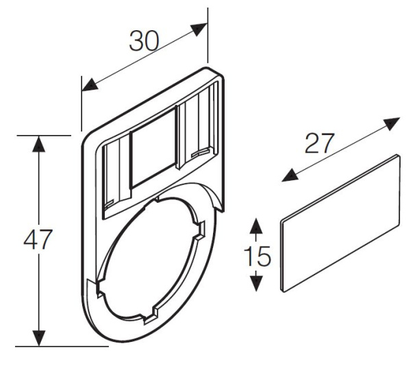 ABB KA1-8121 Шильдик широкий 1SFA616920R8121