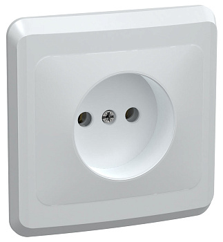 IEK VEGA РС10-2-ВБ Розетка 1местн. без з/к без защ.штор. 10А ВЕГА (белый)
