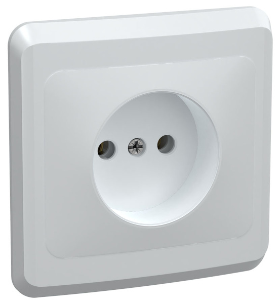 IEK VEGA РС10-2-ВБ Розетка 1местн. без з/к без защ.штор. 10А ВЕГА (белый)