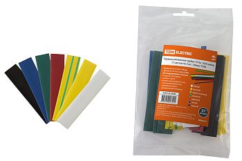 TDM Термоусаживаемая трубка ТУТнг 16/8 набор (7 цветов по 3 шт. 100мм) SQ0518-0508