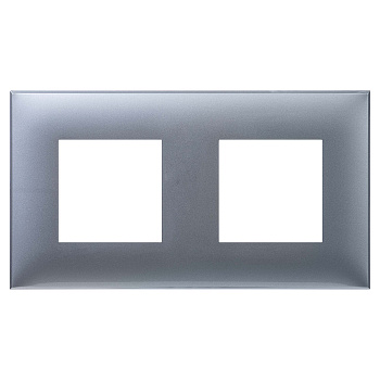 DKC Рамка "Avanti", "Закаленная сталь", 2 поста (4 мод.)