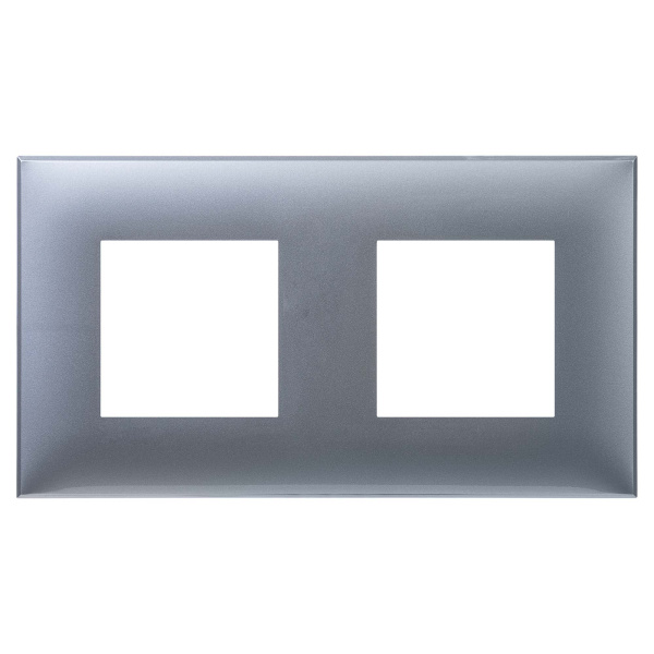 DKC Рамка "Avanti", "Закаленная сталь", 2 поста (4 мод.)