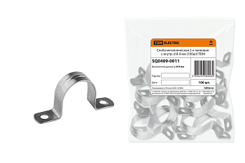 TDM Скоба металлическая 2-х лапковая с внутр. d 8-9 мм (100шт) SQ0409-0011