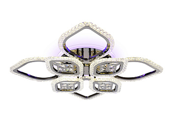 Ambrella Потолочный светодиодный светильник с пультом FA2835/4+4 DCH черный хром 3000K/4200K/6400K 118W 750*750*120 (ПДУ РАДИО 2.4G)