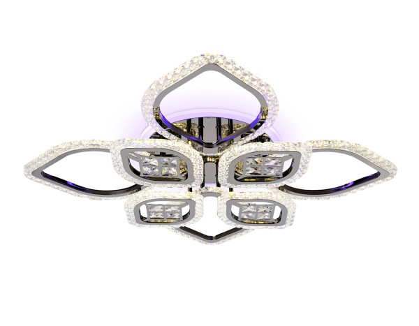 Ambrella Потолочный светодиодный светильник с пультом FA2835/4+4 DCH черный хром 3000K/4200K/6400K 118W 750*750*120 (ПДУ РАДИО 2.4G)