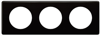Legrand Celiane Черный глянец Рамка 3-я (2+2+2 мод) 066683