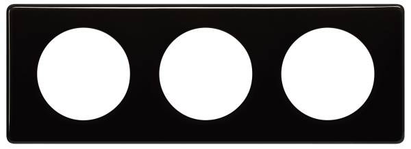 Legrand Celiane Черный глянец Рамка 3-я (2+2+2 мод) 066683