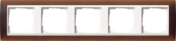 Gira Event Opaque Темно-коричневый/Бел.глянц. Рамка 5-ая 0215331