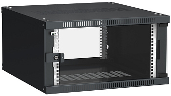 IEK LINEA WE ITK Шкаф LINEA WE 6U 600x650мм дверь, стекло черный LWE5-06U67-GF