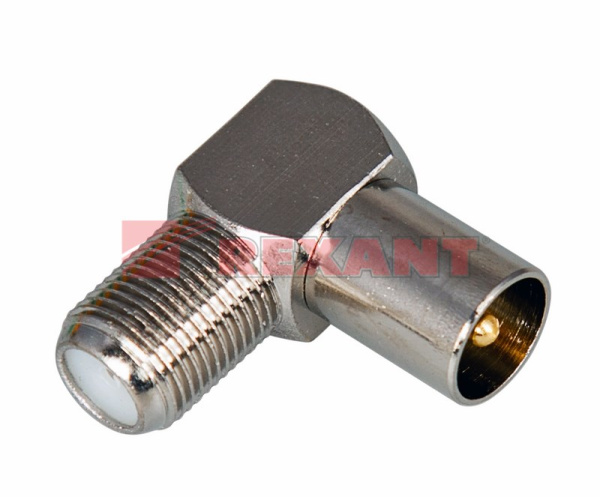 Купить Переход гнездо F - штекер TV угловой Rexant 05-4311