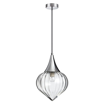 Odeon Light 4949/1 PENDANT ODL22 241 хром/прозрачный/стекло Подвес E27 1*60W KESTA