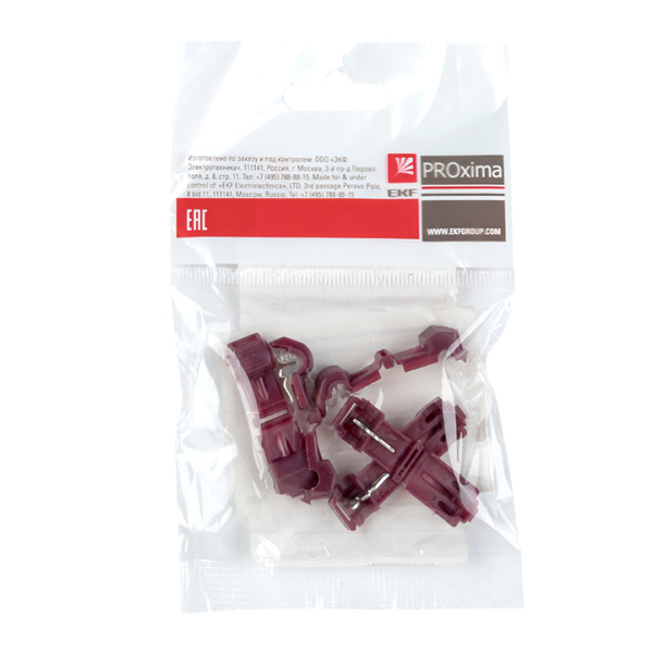 Купить EKF PROxima Ответвитель прокалывающий ОВ-T 1 0.25-1.0 мм2 красный (5шт)
