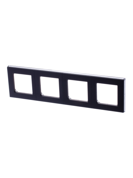 Купить ABB EPJ Levit антрацит / дымчатый чёрный Рамка 4 поста 2CHH015040A6063