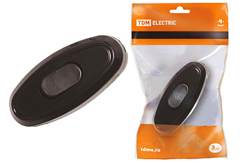 TDM Выключатель на шнур 6А 250В черный SQ1806-0022