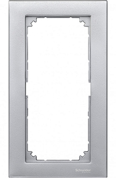 SE Merten SM M-Plan Алюминий Рамка 2-ая без перегородки MTN488860
