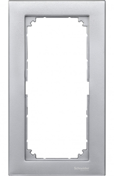 SE Merten SM M-Plan Алюминий Рамка 2-ая без перегородки MTN488860