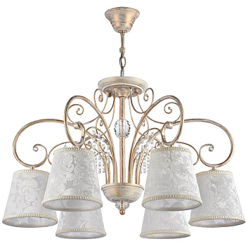 Freya Classic Lorette Белый с Золотом Потолочный светильник E14 40W FR2406-PL-06-WG Freya Classic Lorette Белый с Золотом Потолочный светильник E14 40W FR2406-PL-06-WG