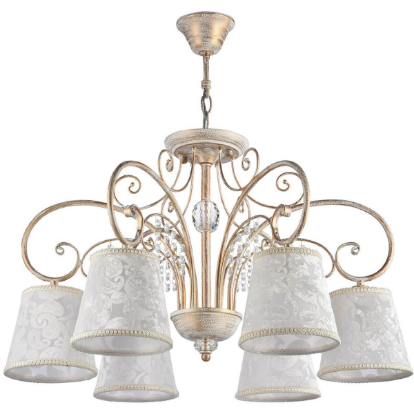 Freya Classic Lorette Белый с Золотом Потолочный светильник E14 40W FR2406-PL-06-WG Freya Classic Lorette Белый с Золотом Потолочный светильник E14 40W FR2406-PL-06-WG