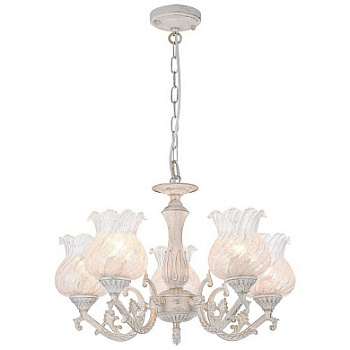 VELANTE 351-003-05 Люстра подвесная Белый, Золотой/Бежевый E27 5*60W