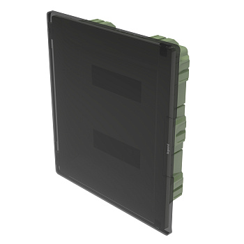 Legrand Practibox3 Щиток распределительный в нишу на 2х12 модулей с клеммником РЕ, прозрачная дверь 401703