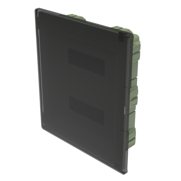 Legrand Practibox3 Щиток распределительный в нишу на 2х12 модулей с клеммником РЕ, прозрачная дверь 401703