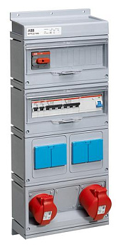 ABB CEWE Бокс MPR32/1MS с розетками в сборе, IP44, пластик 2CMA168984R1000