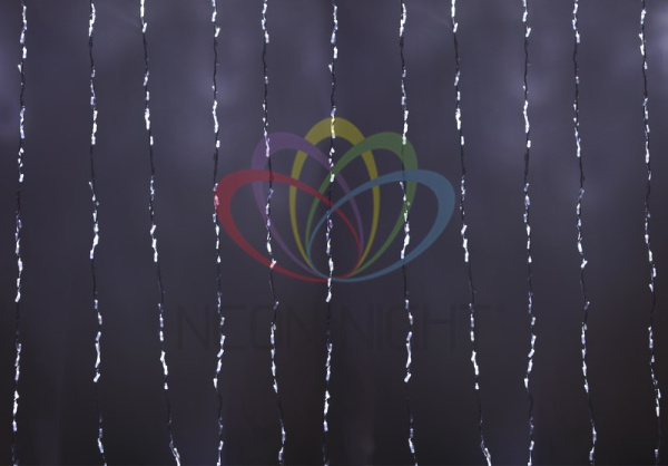 Купить NEON-NIGHT Гирлянда "LED - Умный дождь", 3 секции 1x3 м, 4x3 нитей, 30W, 24V, 8 каналов, 672 БЕЛЫХ диода, IP65 245-335