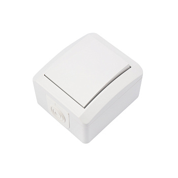 KRANZ Переключатель проходной INDUSTRIAL IP54, о/у, белый KR-78-0836