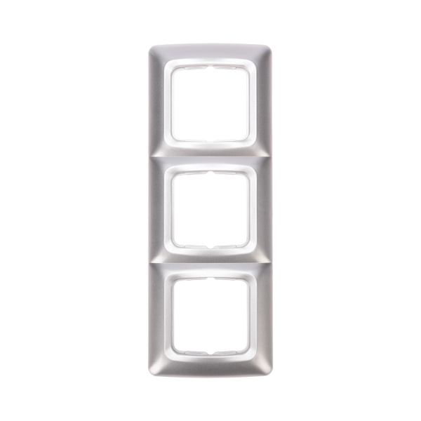 DEA Рамка 3-я горизонтальная Серебряный металлик KRANZ KR-78-0287