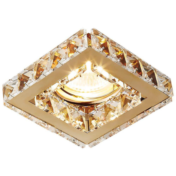 Ambrella Встраиваемый точечный светильник K110 CL/G золото/прозрачный хрусталь MR16