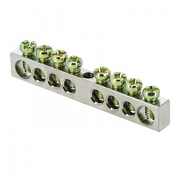 EKF PROxima Шина PEN "ноль-земля" (6x9мм) 8 отв. цинк крепеж по центру