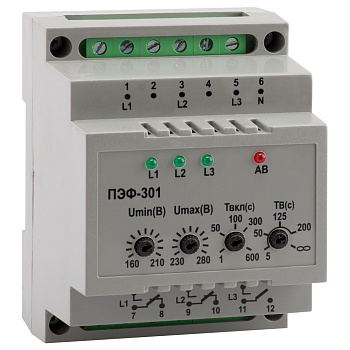 КЭАЗ Реле выбора фаз OptiDin ПЭФ-301-УХЛ3.1