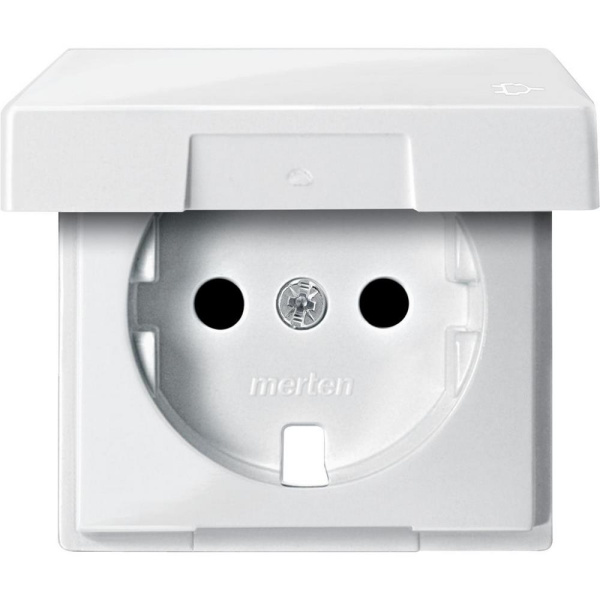 Купить SE Merten SM Бел Центральная плата с крышкой для механизма розетки Schuko (MTN2340-0319)