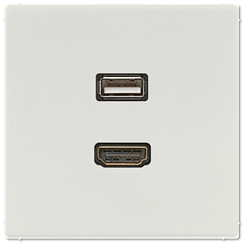 JUNG Мультимедиа разъём, светло-серый MALS1163LG