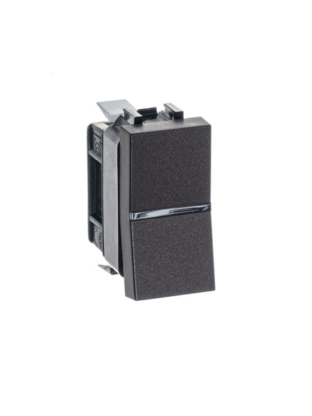 Купить ABB NIE Zenit Антрацит Выключатель 1-клавишный 1 мод 2CLA210100N1801