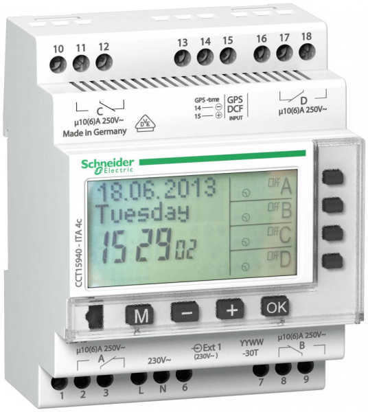 Купить SE Acti 9 Реле времени годовое ITA, 4 канала CCT15940