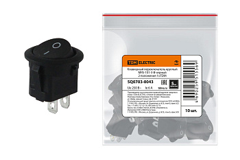 TDM Клавишный переключатель круглый MRS-101-3-B черный 2 положения 1з SQ0703-0043