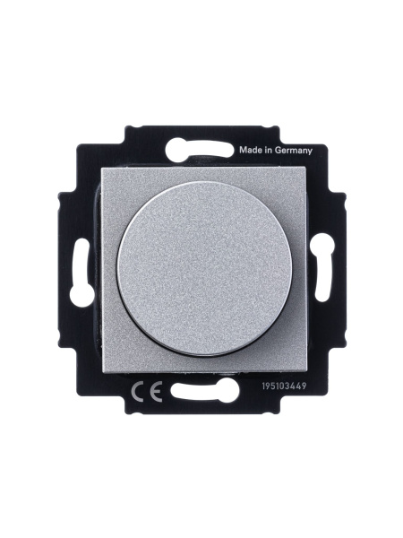 Купить ABB EPJ Levit серебро / дымчатый чёрный Диммер поворотно-нажимной, 60-600Вт, R 2CHH942247A6070