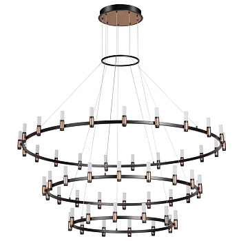 Odeon Light 5009/204L L-VISION ODL23 387 матовый черный/ ант.бронза/белый/металл/акрил Люстра LED 204W 4000K 4000Лм CANDEL