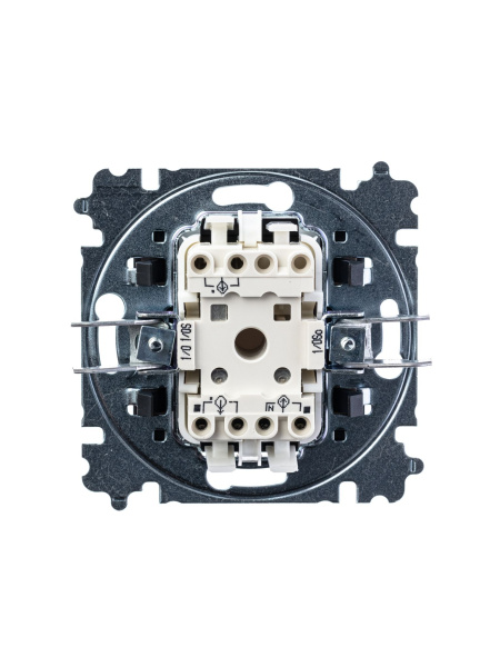 Купить ABB EPJ Levit белый / дымчатый чёрный Выключатель кнопочный 1-клавишный 2CHH599145A6062