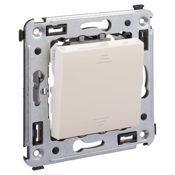 Купить DKC Переключатель одноклавишный в стену, "Avanti", "Ванильная дымка"