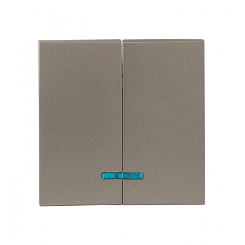 EKF PROxima Валенсия лицевая панель выключателя 2-кл. с индикатором 10А кашемир