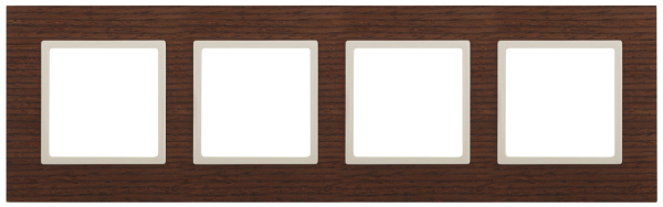 ЭРА 14-5304-09 Elegance Дуб/сл.кость Дерево Рамка 4-ая