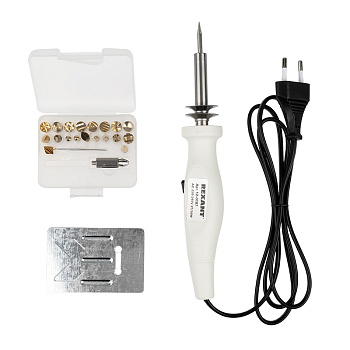 Набор паяльник-выжигатель (21 насадка) 220V 20/50Вт Rexant 12-0187
