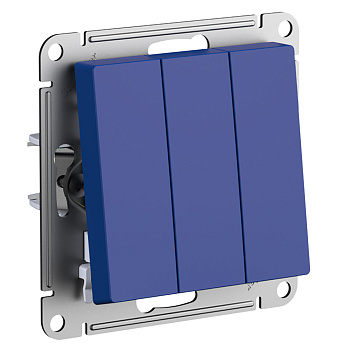 Systeme Electric AtlasDesign Аквамарин Выключатель 3-клавишный, сх.1+1+1, 10АХ, механизм