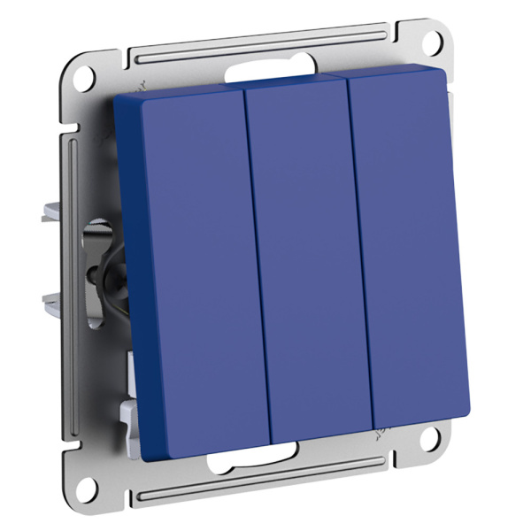 Systeme Electric AtlasDesign Аквамарин Выключатель 3-клавишный, сх.1+1+1, 10АХ, механизм